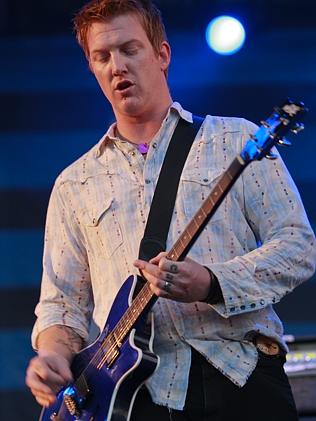 Josh Homme of Queens Of The Stone Age at V Festival in Centennial Park, Sydney in 2008. 