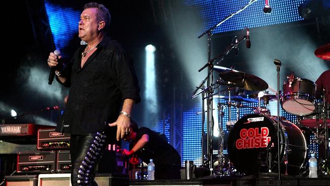 Jimmy Barnes performs with Cold Chisel during their reunion show.