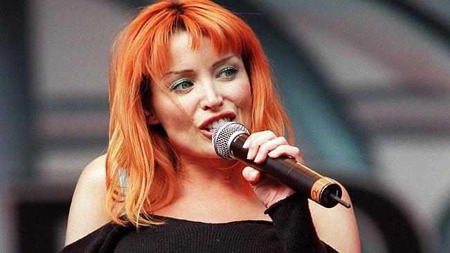 Dannii Minogue at the Mushroom Records 25th Anniversary concert at the MCG. 