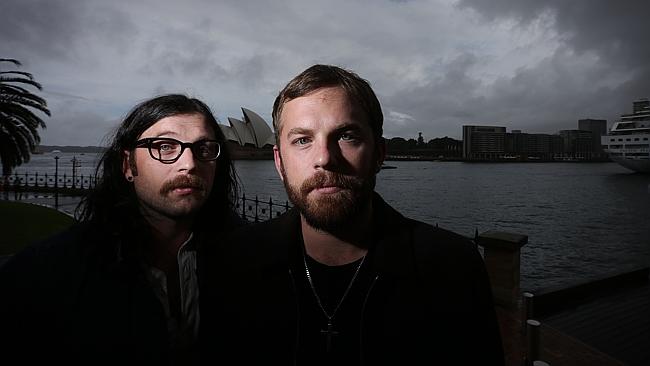 Nathan Followill and Caleb Followill were forced to postpone their Sydney Harbour concert due to bad weather. Picture: Bob Barke