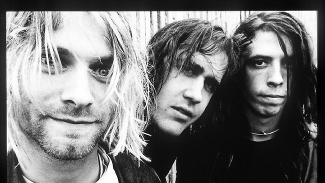 Kurt Cobain, Krist Novoselic and Dave Grohl from the band 'Nirvana'