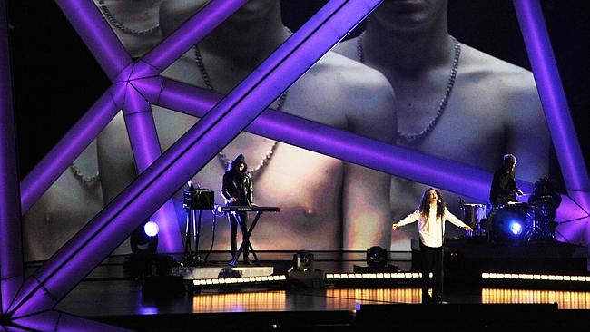 Lorde performs at the The Grammy Nominations Concert Live! at the Nokia Theatre in Los Angeles. Picture: AFP PHOTO / Robyn Be...