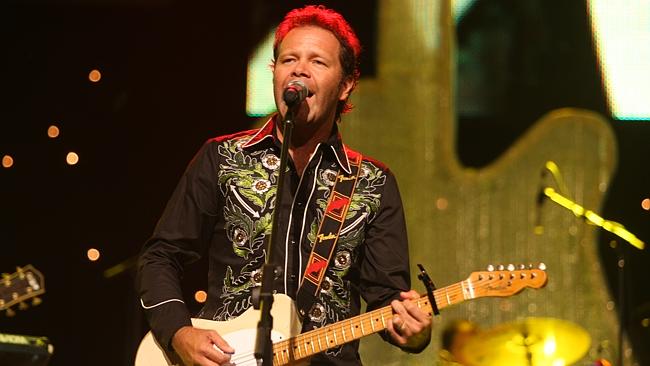  Hard at work ... Country artist Troy Cassar-Daley at the 37th Country Music awards of Australia this year.