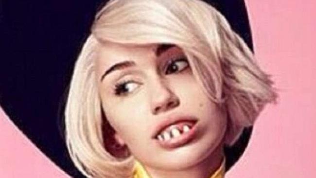 Miley Cyrus' teeth: see America, this is what happens when you don't have universal health care. Pictur...