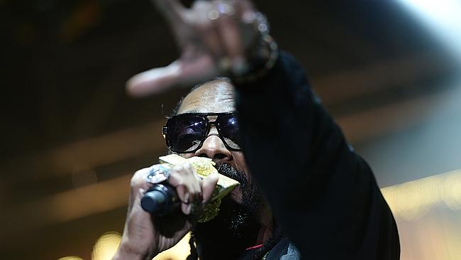Snoop Dogg aka Snoop Lion entertains at Big Day Out. Picture: Jake Nowakowski