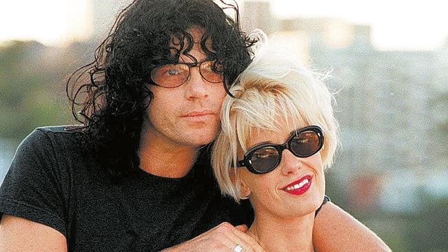 Michael Hutchence with his partner Paula Yates. 
