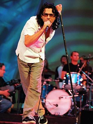 The Michael Hutchence most remember, as lead singer of INXS.
