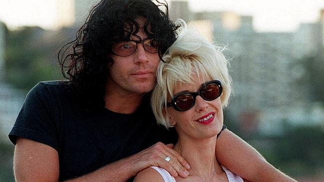 Tragic end: Michael Hutchence with Paula Yates in Sydney.