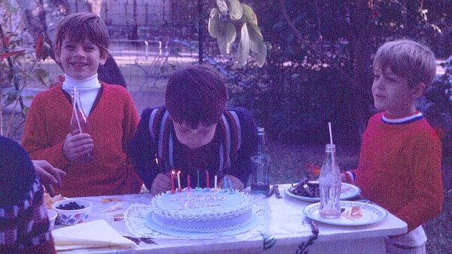 Michael Hutchence as a boy (left) and brother Rhett (right) at birthday party in Kowloon Tong, Hong Kong, in the late 1960s.