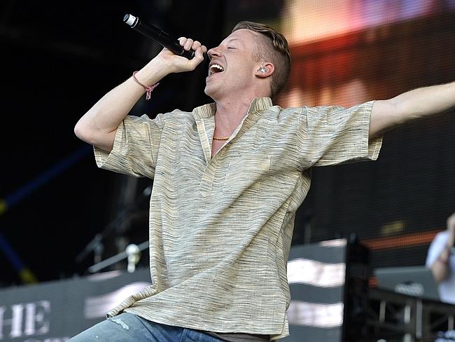 Early bird ... Ben Haggerty aka Macklemore made a plea for marriage equality at the 2014 