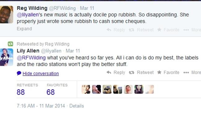 Lily Allen: telling it like it is.