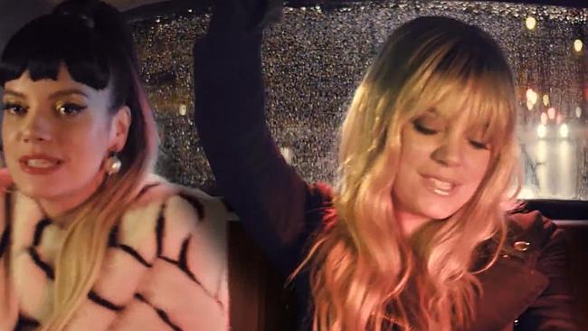 Double Lily! Allen appears as several different characters in the video to her new single
