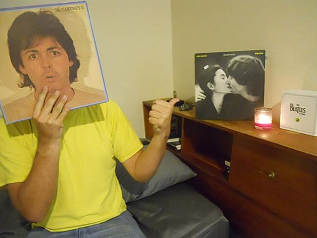 Love me do? ... A new take on Paul McCartney with John and Yoko. Picture: Dustin Geddes v