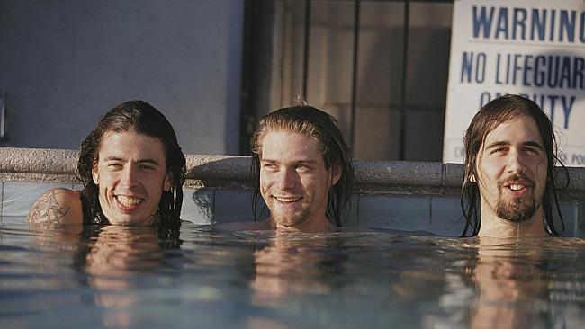 Dave Grohl, Kurt Cobain and Krist Novoselic of US rock band Nirvana. Not pictured: forgot
