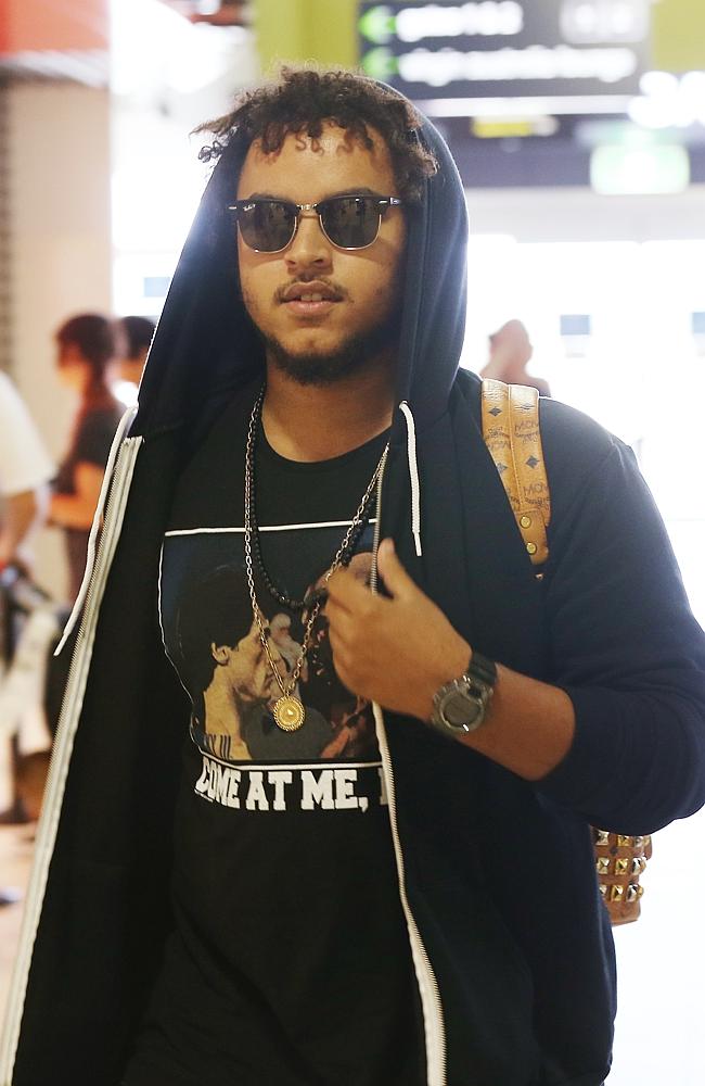DJ Connor Cruise, son of Tom Cruise, arrives on the Gold Coast on a Virgin Australia flig