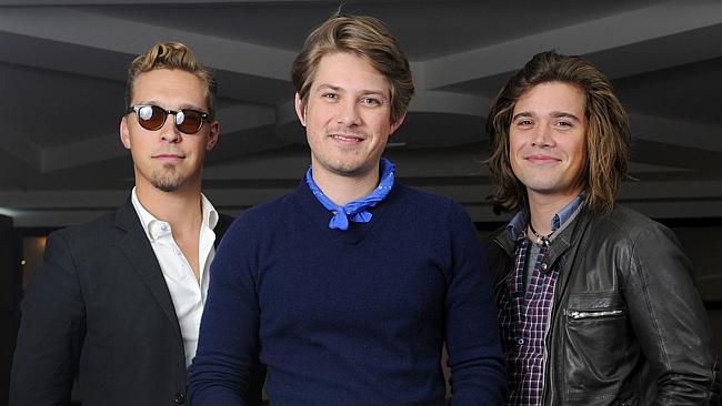 Hanson ... consisting of brothers (from left) Isaac, Taylor and Zac Hanson.