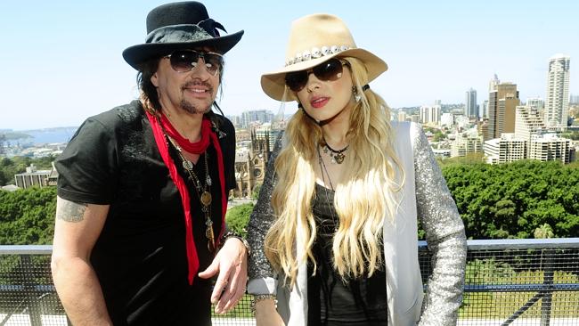 Bon Jovi Guitarist Richie Sambora, pictured with his Australian Guitarist Orianthi, will