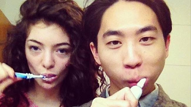 Lorde and James Lowe in a picture she posted on Instagram.