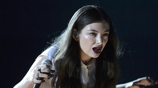 Royal praise ... Singer Lorde performs onstage during the 56th GRAMMY Awards and has now