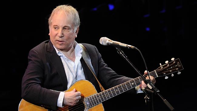 Arrested... Paul Simon in concert. Picture: Evan Agostini