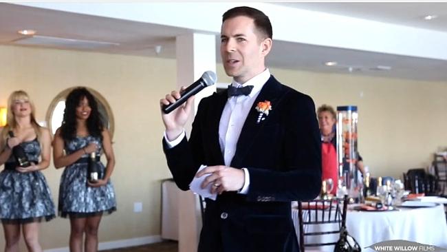 Chris Downey’s wedding speech has already racked up almost half a million views online.