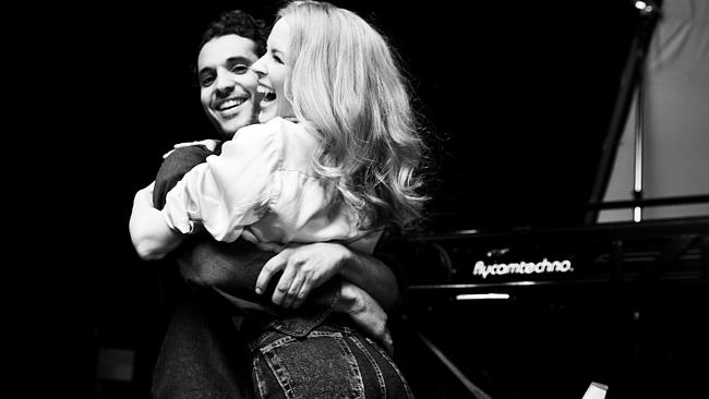 All paid up ... Kylie Minogue and video director Dimitri Basil on the set of the I Was Go
