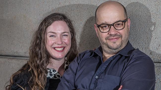 Angie Hart and Simon Austin in Melbourne. Picture: Mark Dadswell