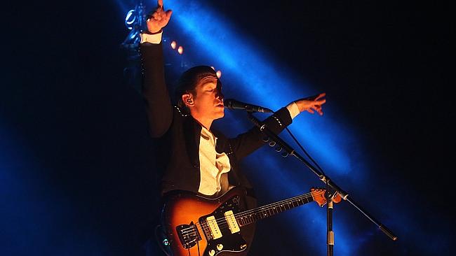British indie rock band Arctic Monkeys perform at Perth Arena. Frontman Alex Turner works