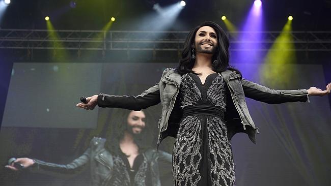 Singer Conchita Wurst is representing Austria at Eurovision with her song Rise Like a Pho
