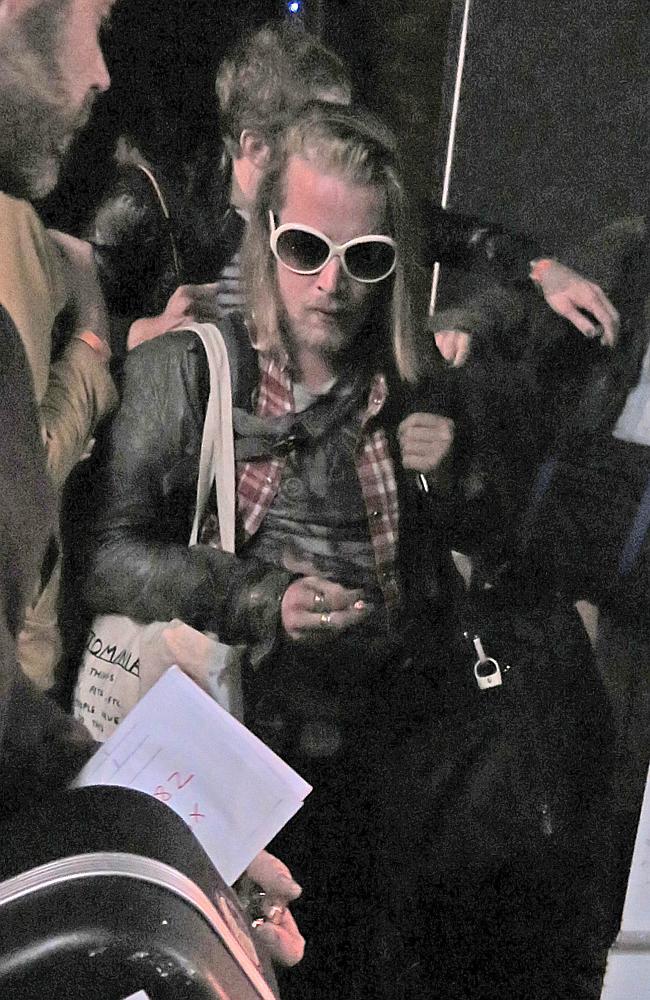 Macaulay Culkin didn't look happy as he left Zoo on Grosvenor Street, Manchester. He repo