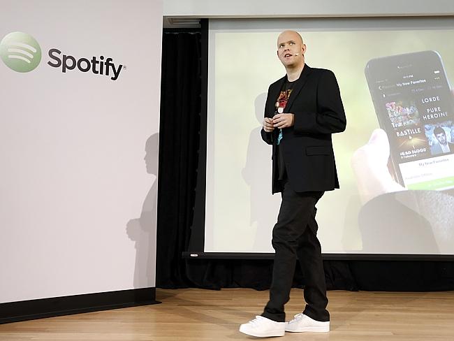 Spotify founder Daniel Eck talks up the free music streaming service. Photo: Jason DeCrow