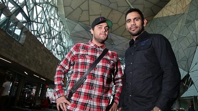 Dan Sultan (left) and Nathan Lovett-Murray at an indigenous music panel at the Atrium at 