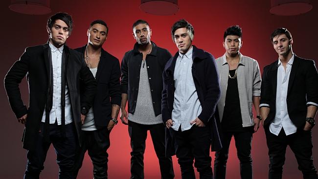 Hot on the chart ... Justice Crew on set of their video clip, Que Sera. Picture: Sony Mus