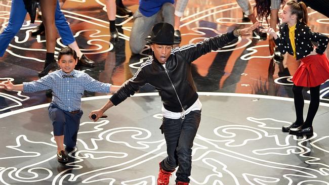 Pharrell Williams performs onstage at the Oscars. Picture: Kevin Winter/Getty Images