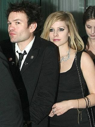 Happier days ... Avril Lavigne with her ex-husband Deryck Whibley.