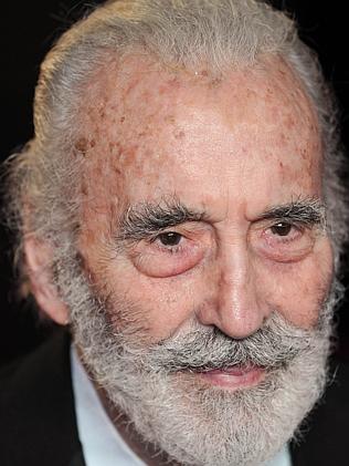 Showing his mettle ... Christopher Lee in 2012. Picture: Carl Court