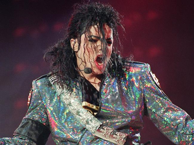 In action ... Michael Jackson performs during a concert at Vincennes, near Paris in 1992.