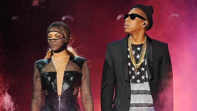 Beyonce and JAY Z on the opening night of the On The Run Tour at Sun Life Stadium.