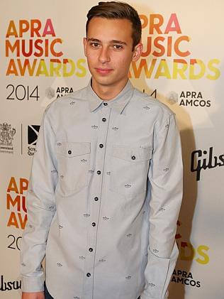 APRA winner ... Harley Streten aka Flume arrives at the APRA Awards. Picture: Chris Hyde/