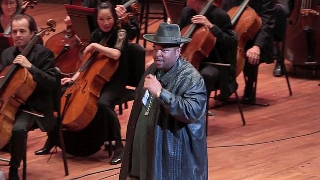 Mixing it up ... Sir Mix-A-Lot performs his hit Baby Got Back with the Seattle Symphony.