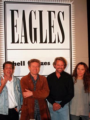 Don Felder, third from left, with the band in 1995.