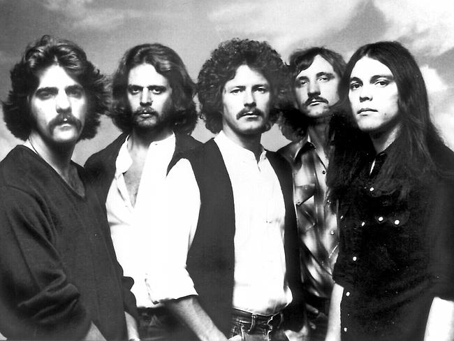 The Eagles in the late 1970s: Glenn Frey, Don Felder, Don Henley, Joe Walsh and Timothy B