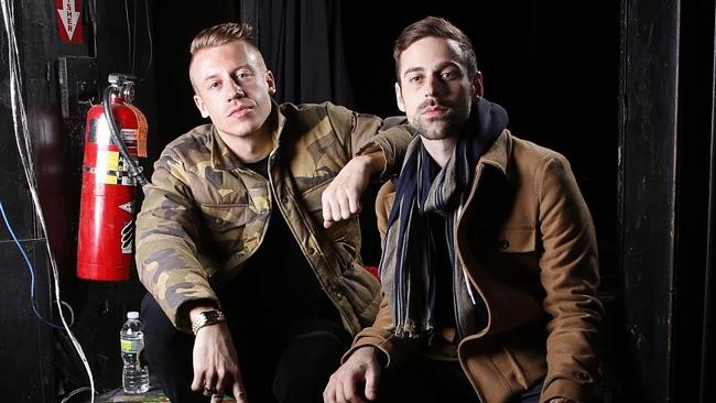 Macklemore (at left) ain’t a solo artist, guys. Poor Ryan Lewis. Picture: AP