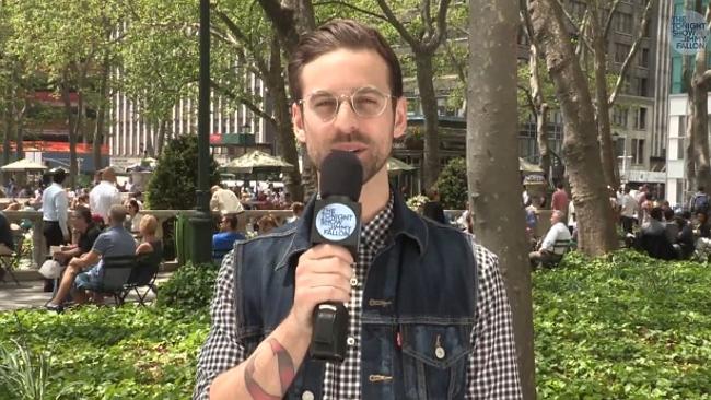 Ryan Lewis took the Clark Kent option when disguising himself to chat with Macklemore fan