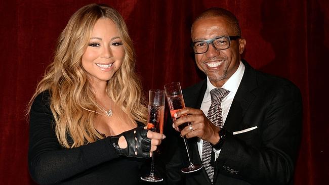 Mariah Carey and Kevin Liles announce the launch of her Go N'Syde bottle "Butterfly". Pic
