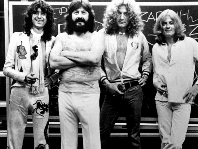 Iconic band ... Led Zeppelin from L-R Jimmy Page, John Bonham, Robert Plant and John Paul