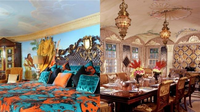 Left: a suite at the Villa by Barton G. Right: private dining at the Villa by Barton G.