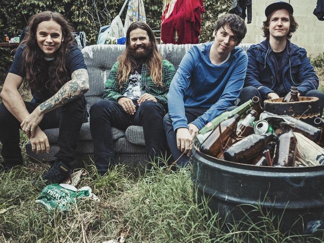Australian indie rock band Violent Soho ... guitarist James Tidswell (second from left) h