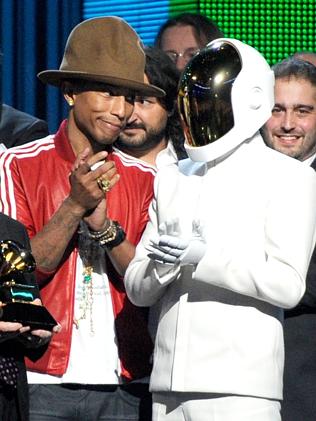 Pharrell Williams, left, and Daft Punk’s Guy-Manuel De Homem-Christo are NOT the singers 