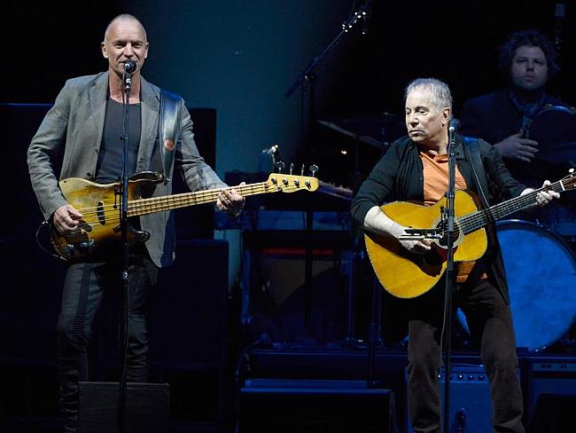 Legends ... Sting and Paul Simon kicked off their "On Stage Together" tour in Houston, Te